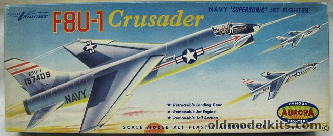 Aurora 1/48 F8U-1 Crusader (F-8) - (F8U1), 119-98 plastic model kit